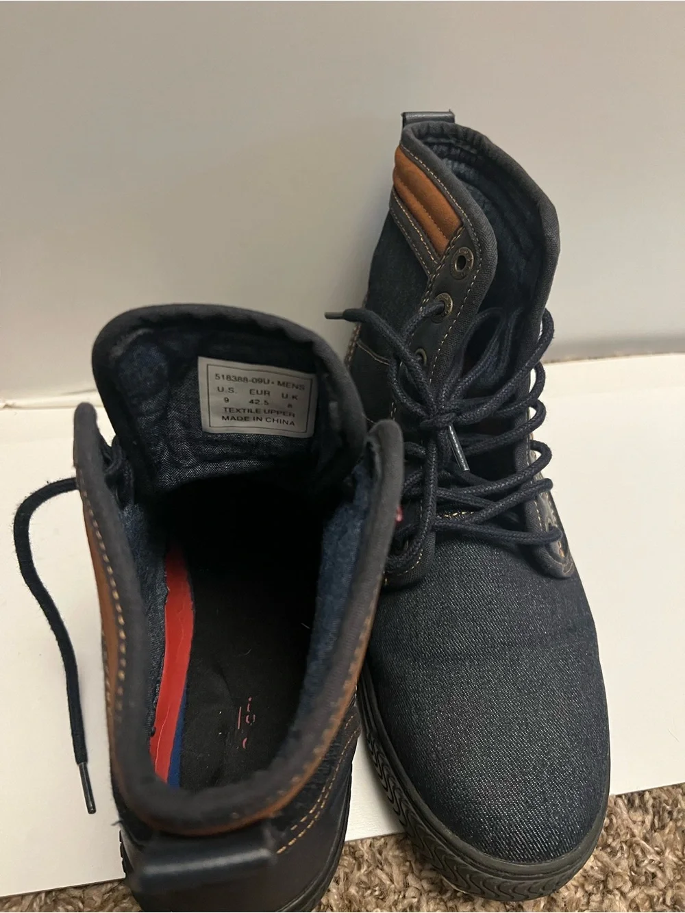Men’s Levi's Men's Navy Denim High-Top Sneakers